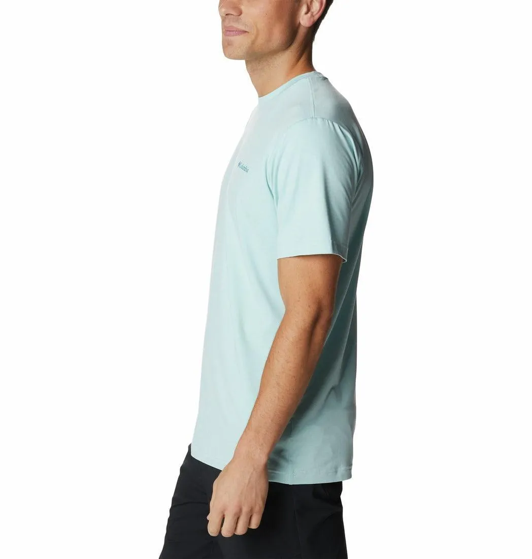 Columbia Men Blue Omni-Wick Tech Trail Graphic Tshirt