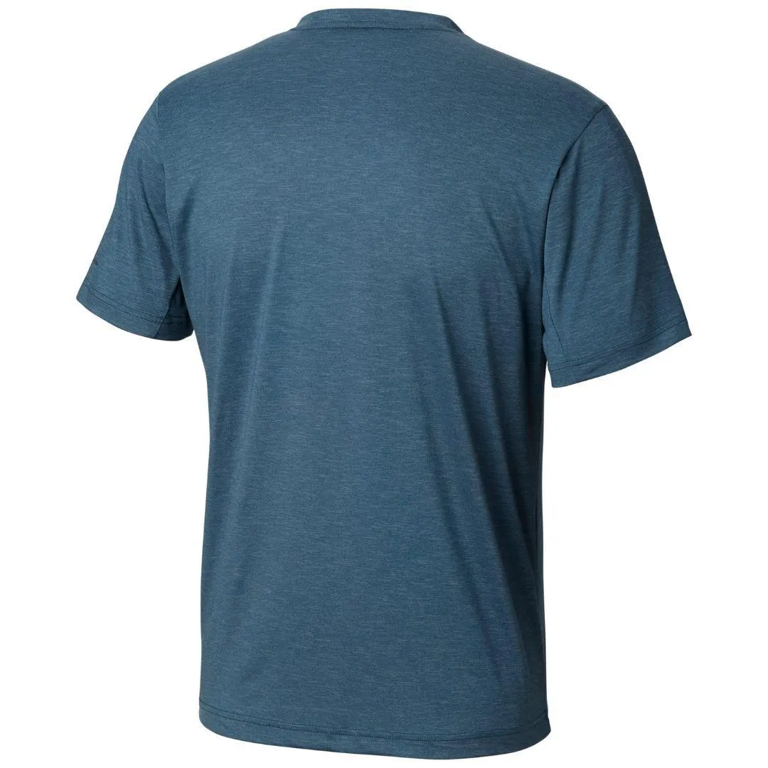 Columbia Men Blue Omni-Wick Tech Trail II V Neck Tshirt