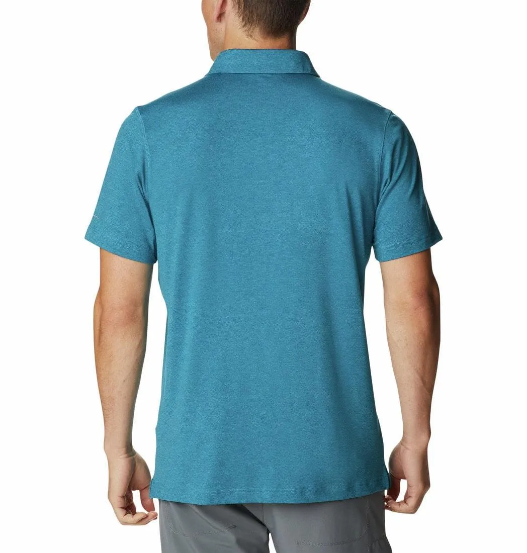 Columbia Men Blue Omni-Wick Tech Trail Polo Tshirt
