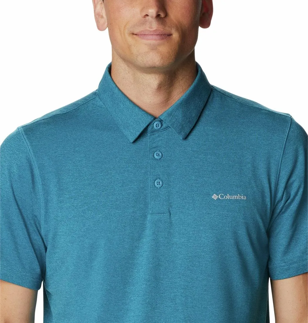 Columbia Men Blue Omni-Wick Tech Trail Polo Tshirt