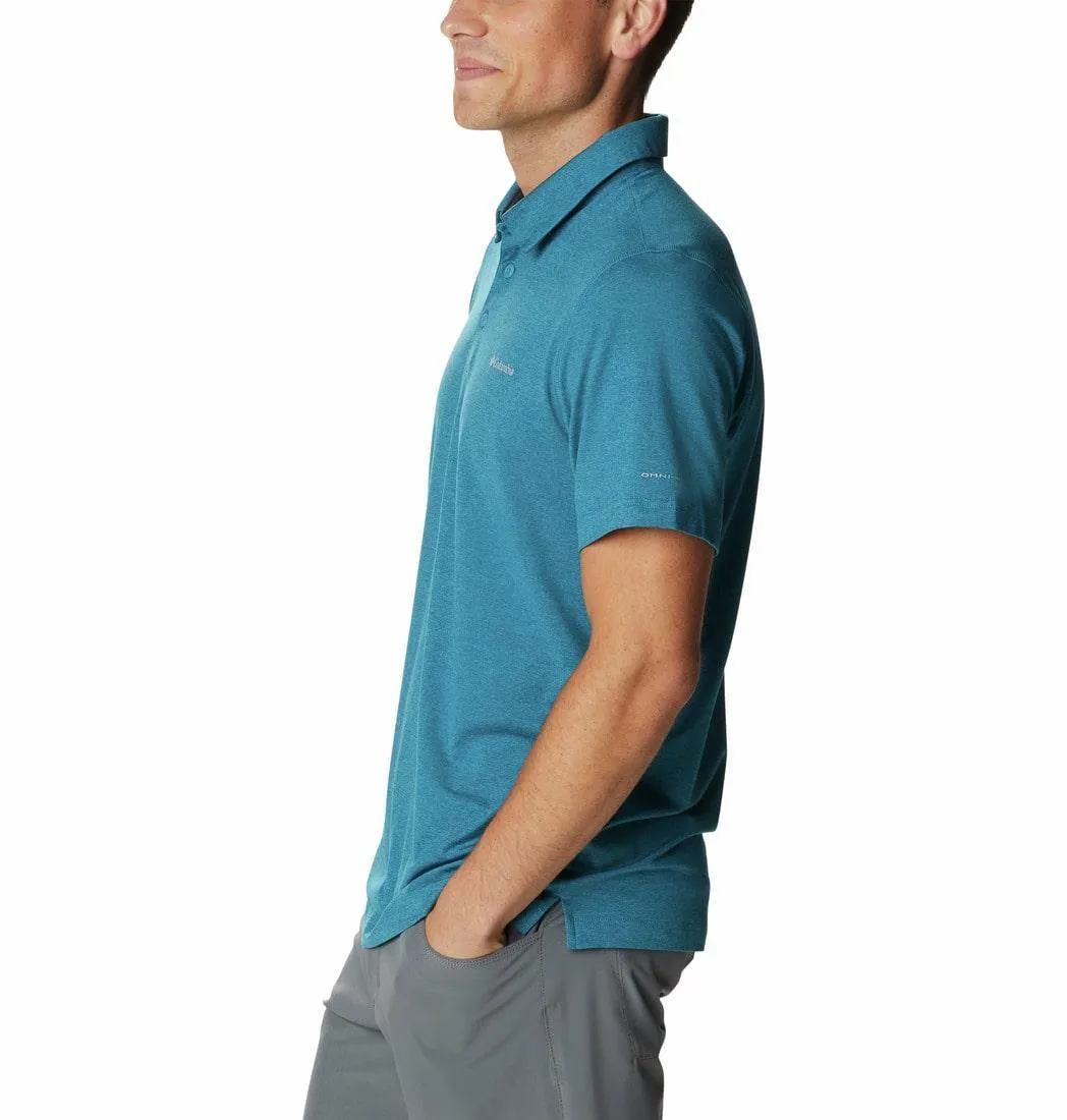 Columbia Men Blue Omni-Wick Tech Trail Polo Tshirt