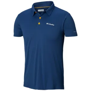 Columbia Men Blue Omni-Wick Triple Canyon Tech Polo Tshirt