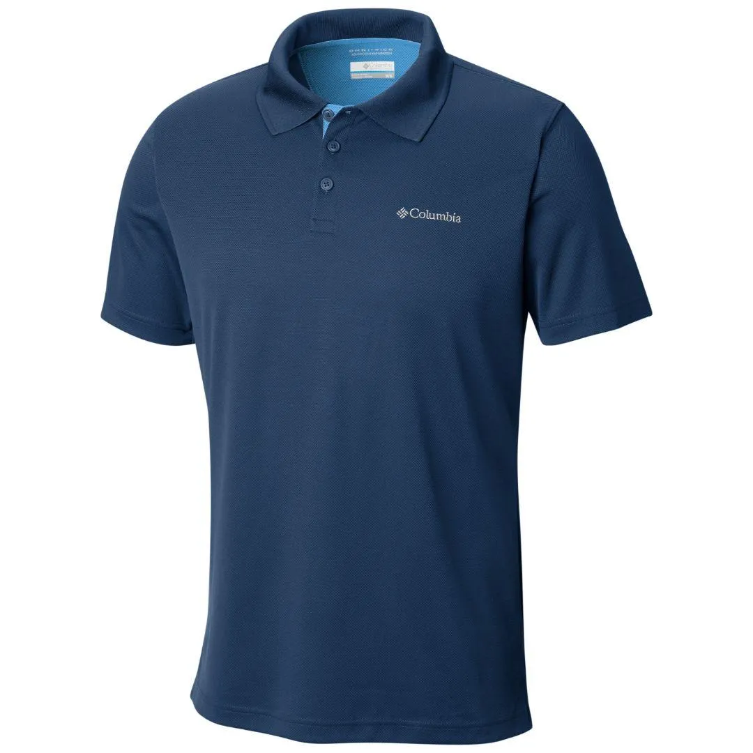 Columbia Men Blue Omni-Wick Utilizer Polo Tshirt