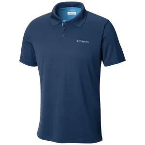 Columbia Men Blue Omni-Wick Utilizer Polo Tshirt