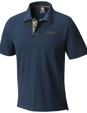 Columbia Men Blue Omni-Wick Vertical Relief Polo Tshirt