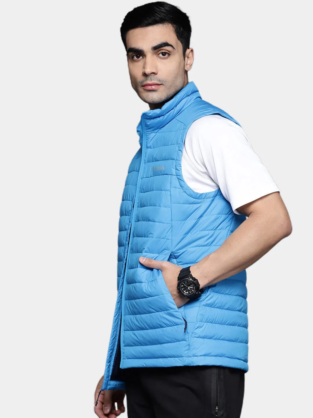 Columbia Men Blue Silver Falls Vest