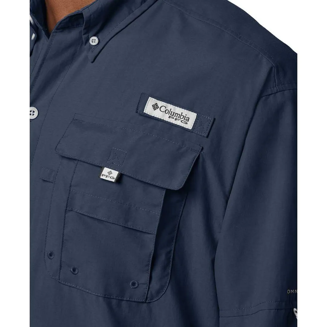 Columbia Men Blue Sun Protection Bahama II Long Sleeve Shirt