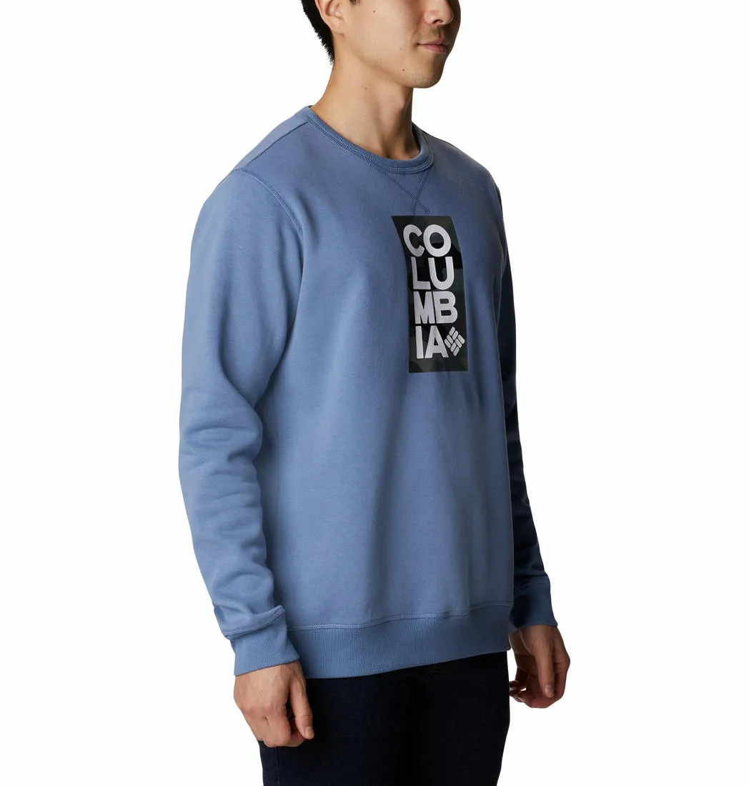 Columbia Men Blue Sun Protection M Logo Crew Pullover