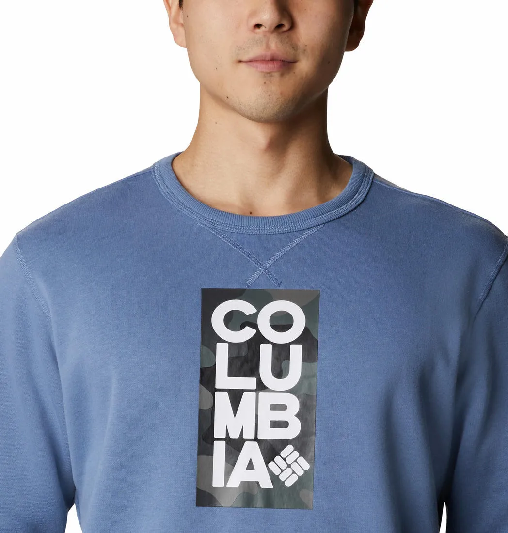 Columbia Men Blue Sun Protection M Logo Crew Pullover