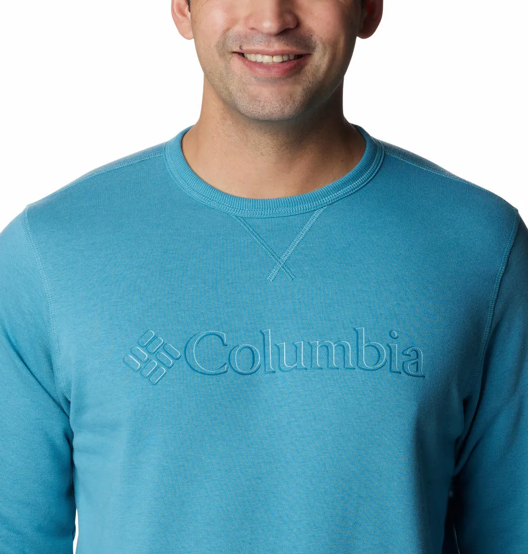 Columbia Men Blue Sun Protection M Logo Crew Pullover