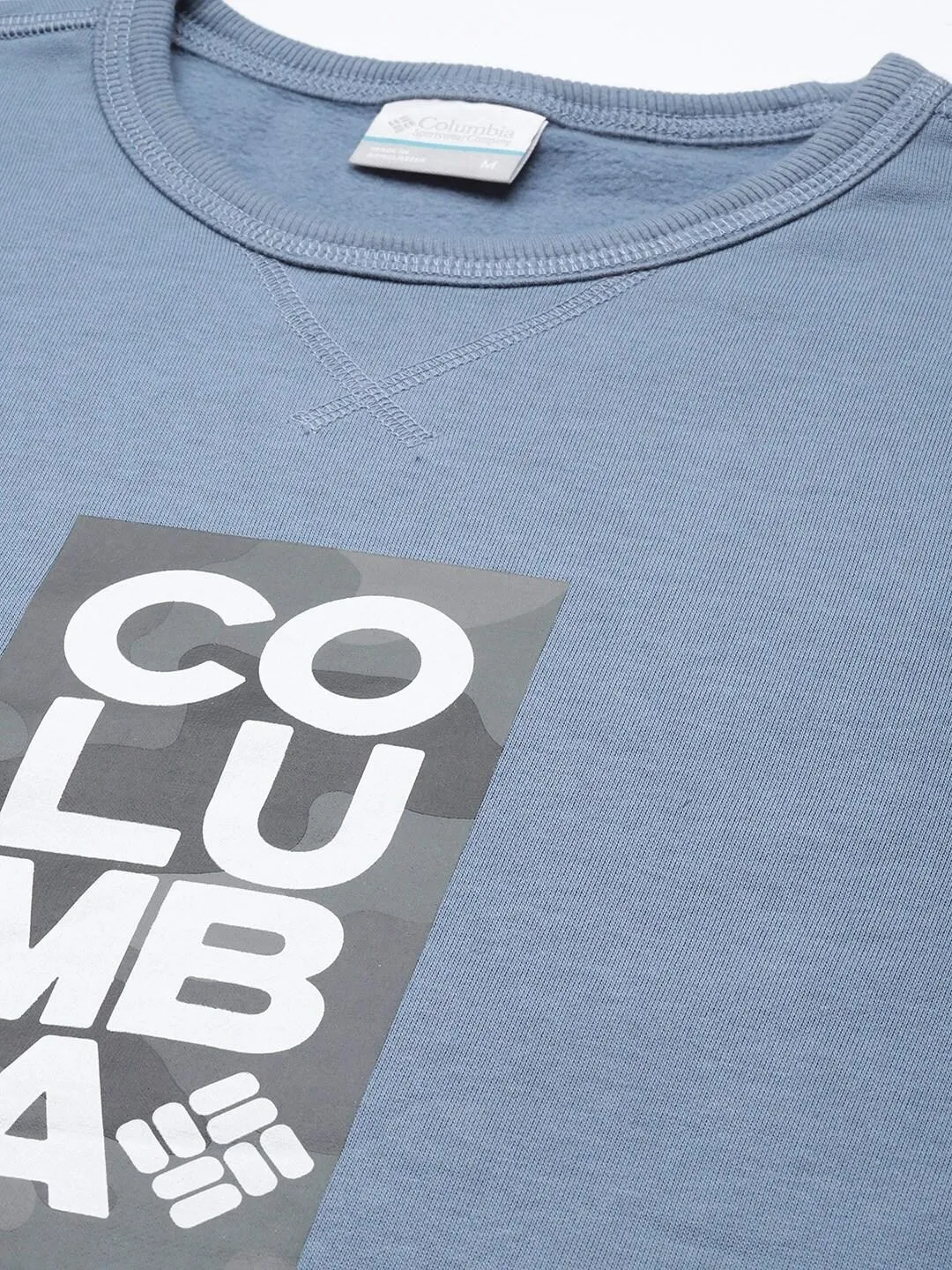 Columbia Men Blue Sun Protection M Logo Crew Pullover