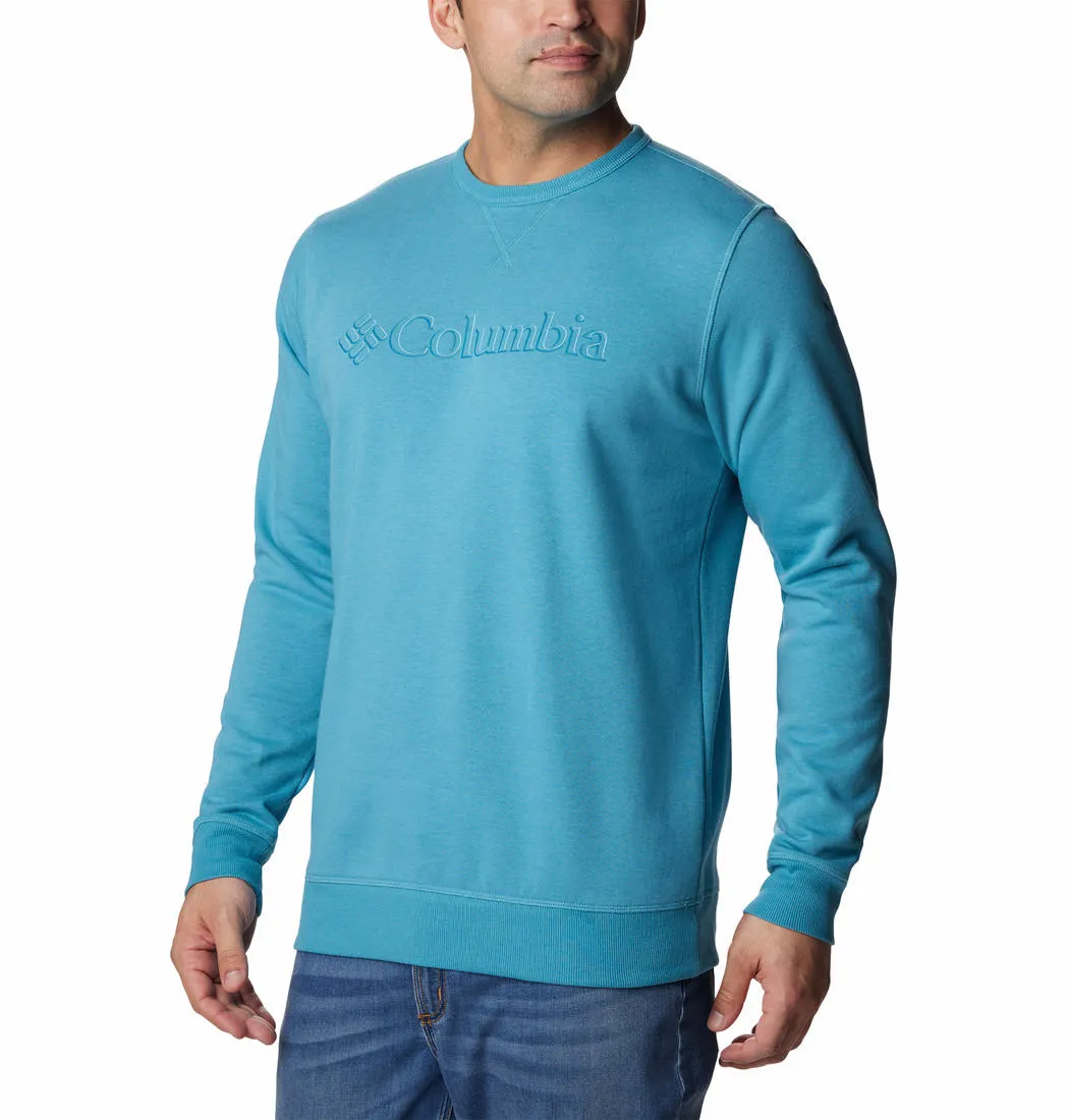 Columbia Men Blue Sun Protection M Logo Crew Pullover