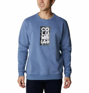 Columbia Men Blue Sun Protection M Logo Crew Pullover