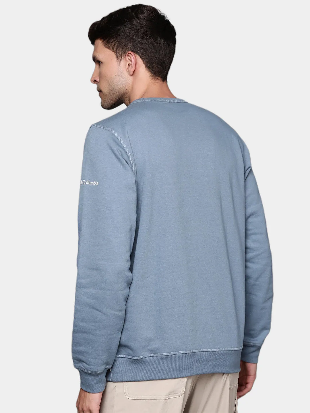 Columbia Men Blue Sun Protection M Logo Crew Pullover