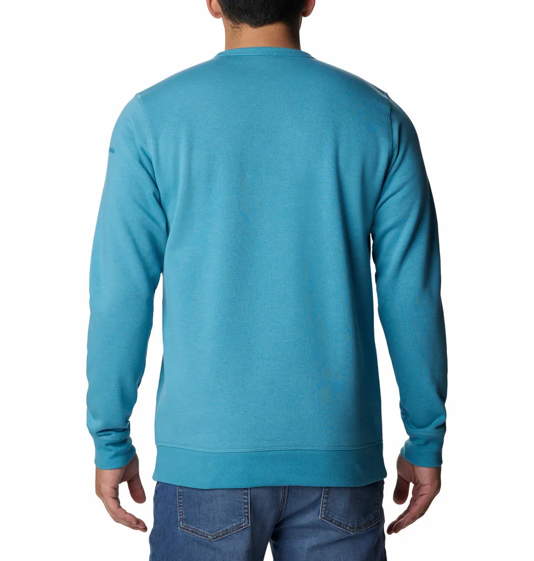 Columbia Men Blue Sun Protection M Logo Crew Pullover