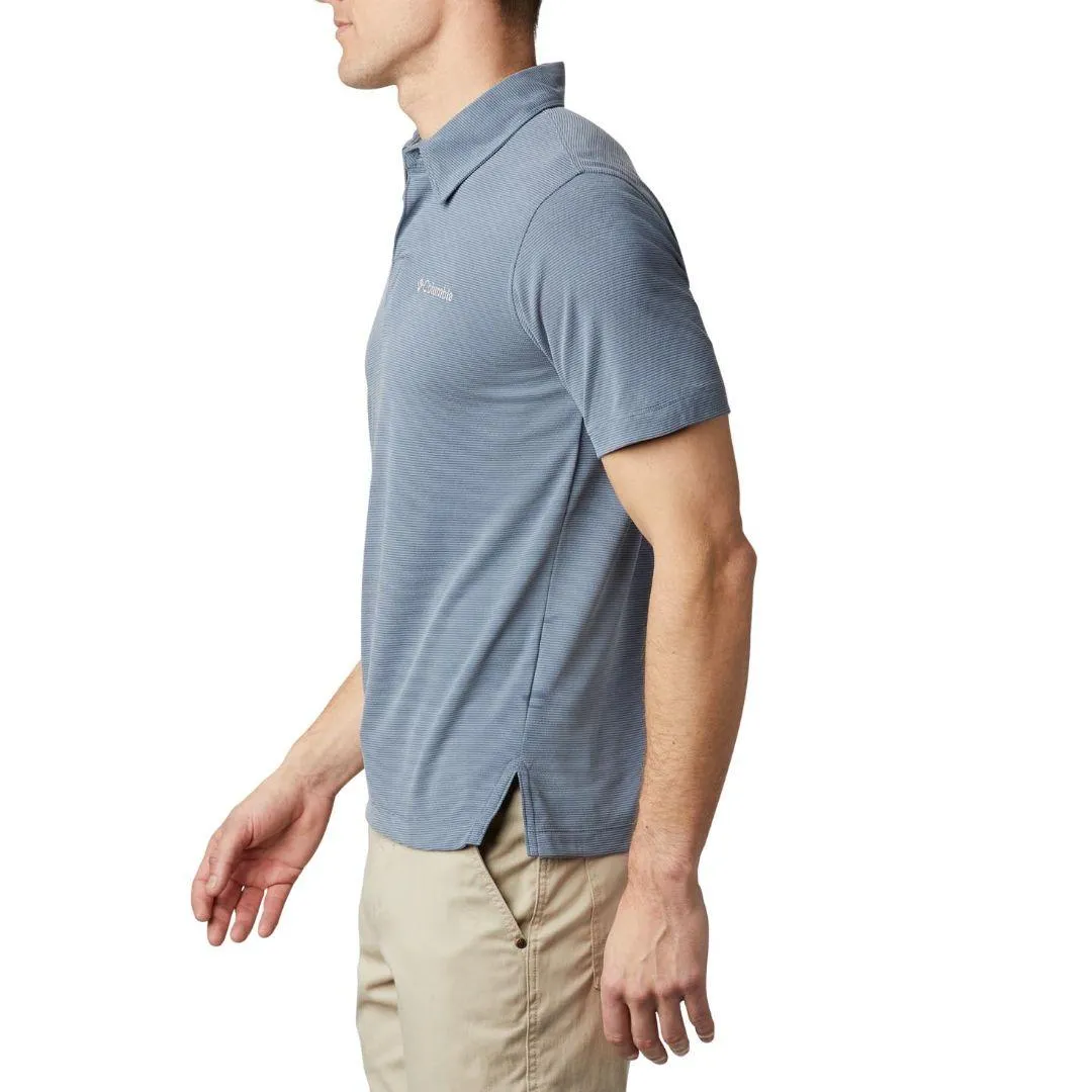 Columbia Men Blue Sun Protection Sun Ridge Polo Tshirt