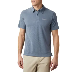 Columbia Men Blue Sun Protection Sun Ridge Polo Tshirt