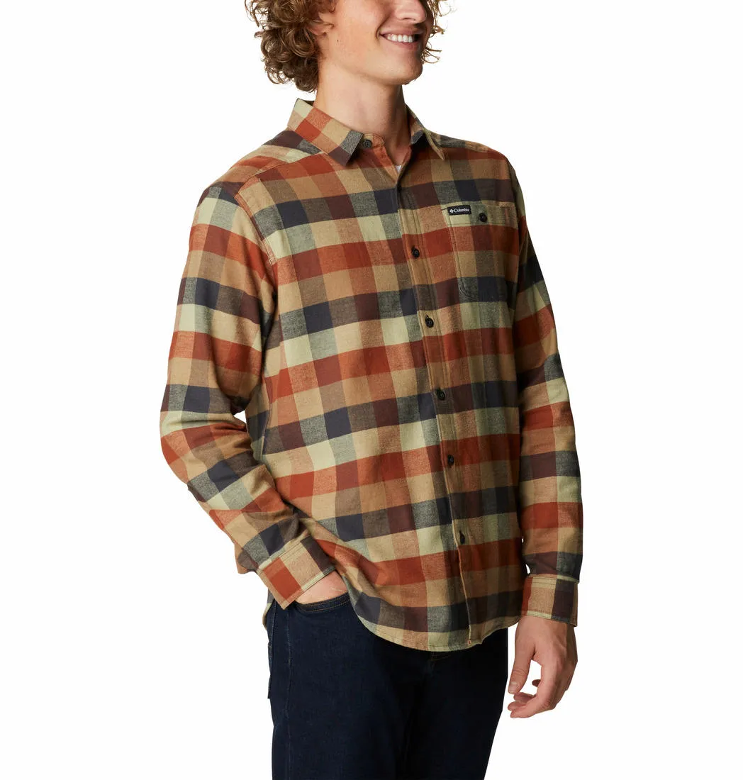 Columbia Men Brown Cornell Woods Flannel Long Sleeve Shirt