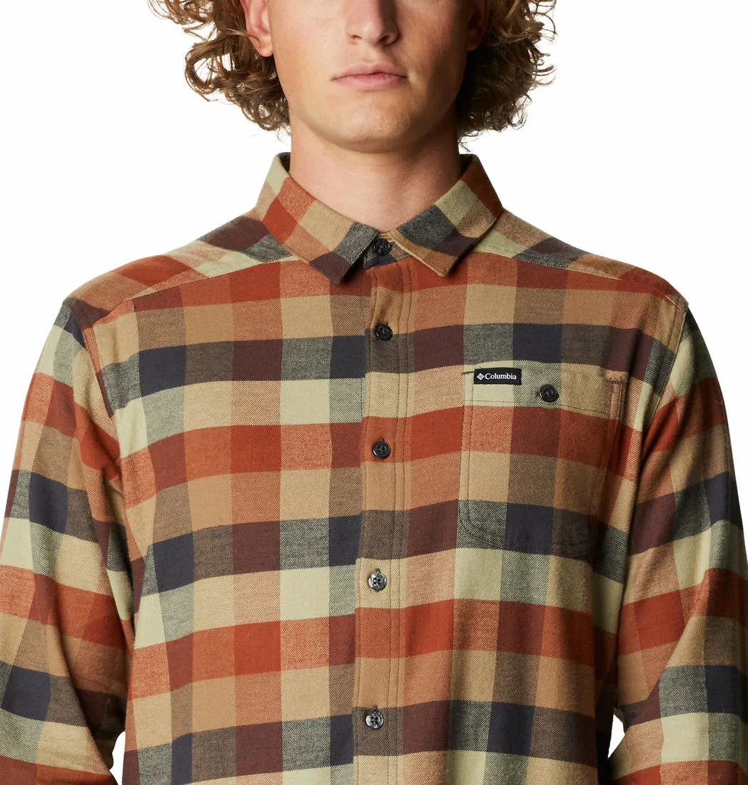 Columbia Men Brown Cornell Woods Flannel Long Sleeve Shirt