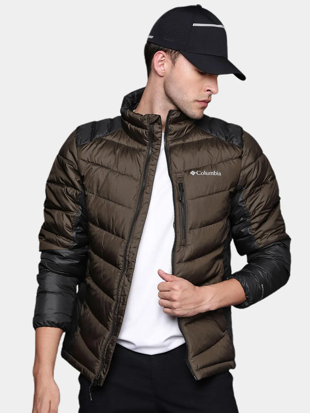 Columbia Men Brown Omni-Heat Infinity Labyrinth Loop Jacket