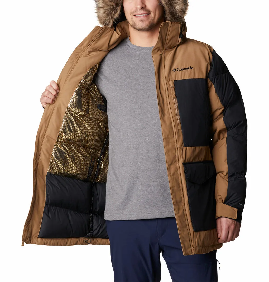 Columbia Men Brown Omni-Heat Infinity Marquam Peak Fusion Parka Parka Jacket