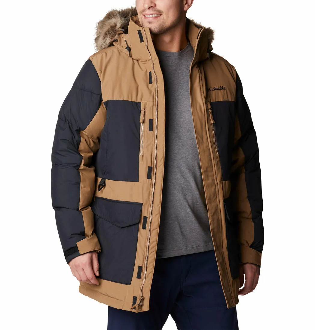 Columbia Men Brown Omni-Heat Infinity Marquam Peak Fusion Parka Parka Jacket