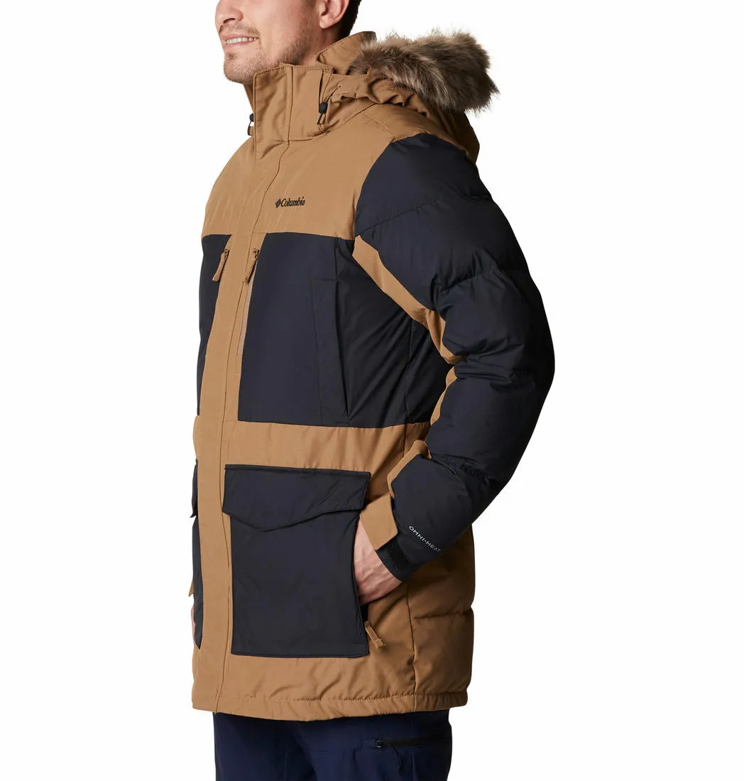 Columbia Men Brown Omni-Heat Infinity Marquam Peak Fusion Parka Parka Jacket