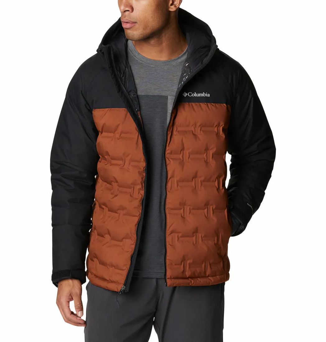 Columbia Men Brown Omni-Heat Reflective Grand Trek Down Jacket