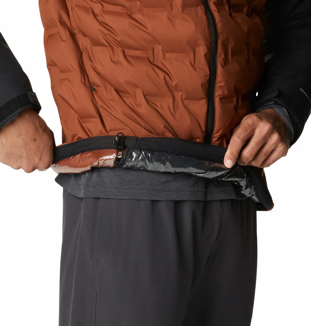 Columbia Men Brown Omni-Heat Reflective Grand Trek Down Jacket