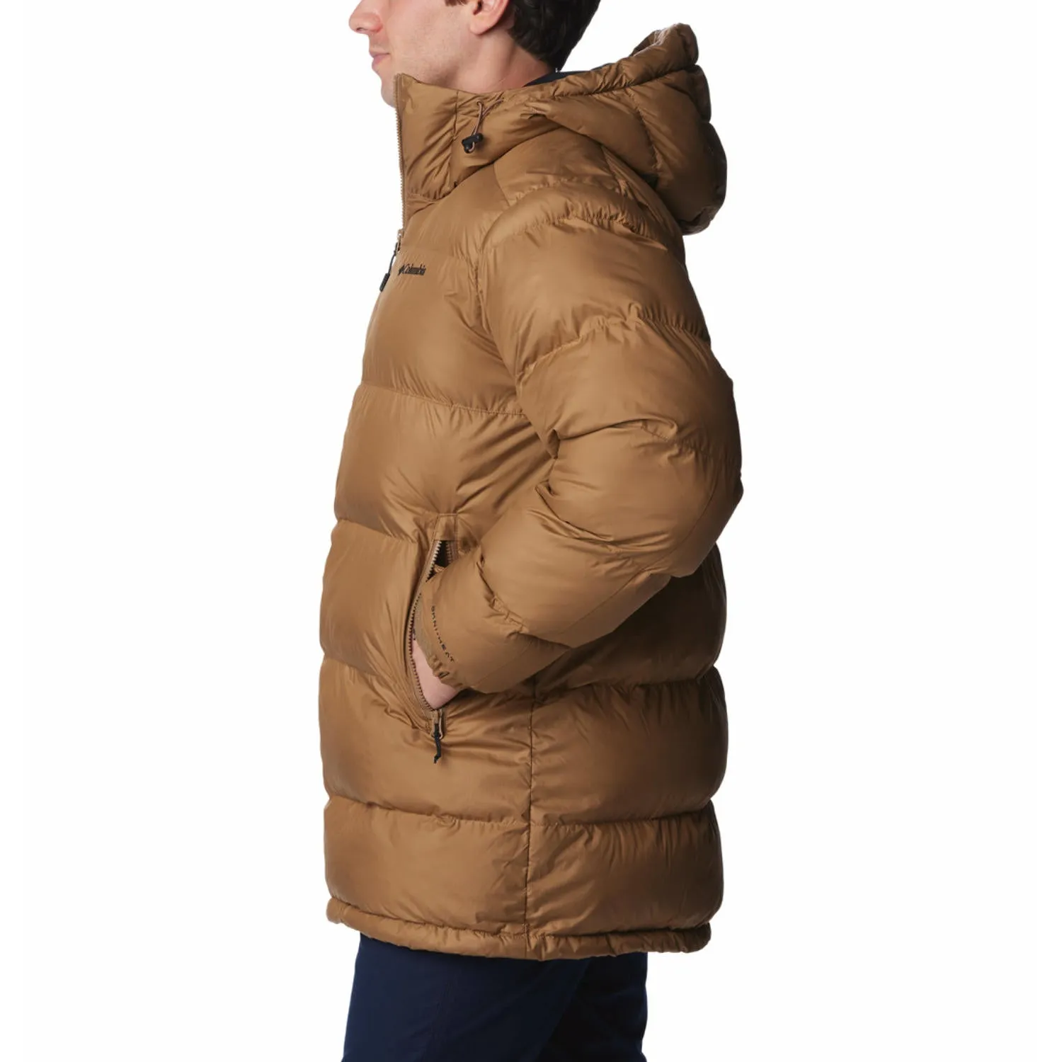 Columbia Men Brown Omni-Heat Reflective Pike Lake Parka Parka Jacket