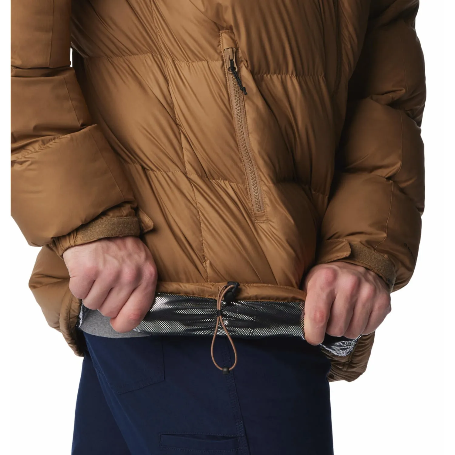 Columbia Men Brown Omni-Heat Reflective Pike Lake Parka Parka Jacket
