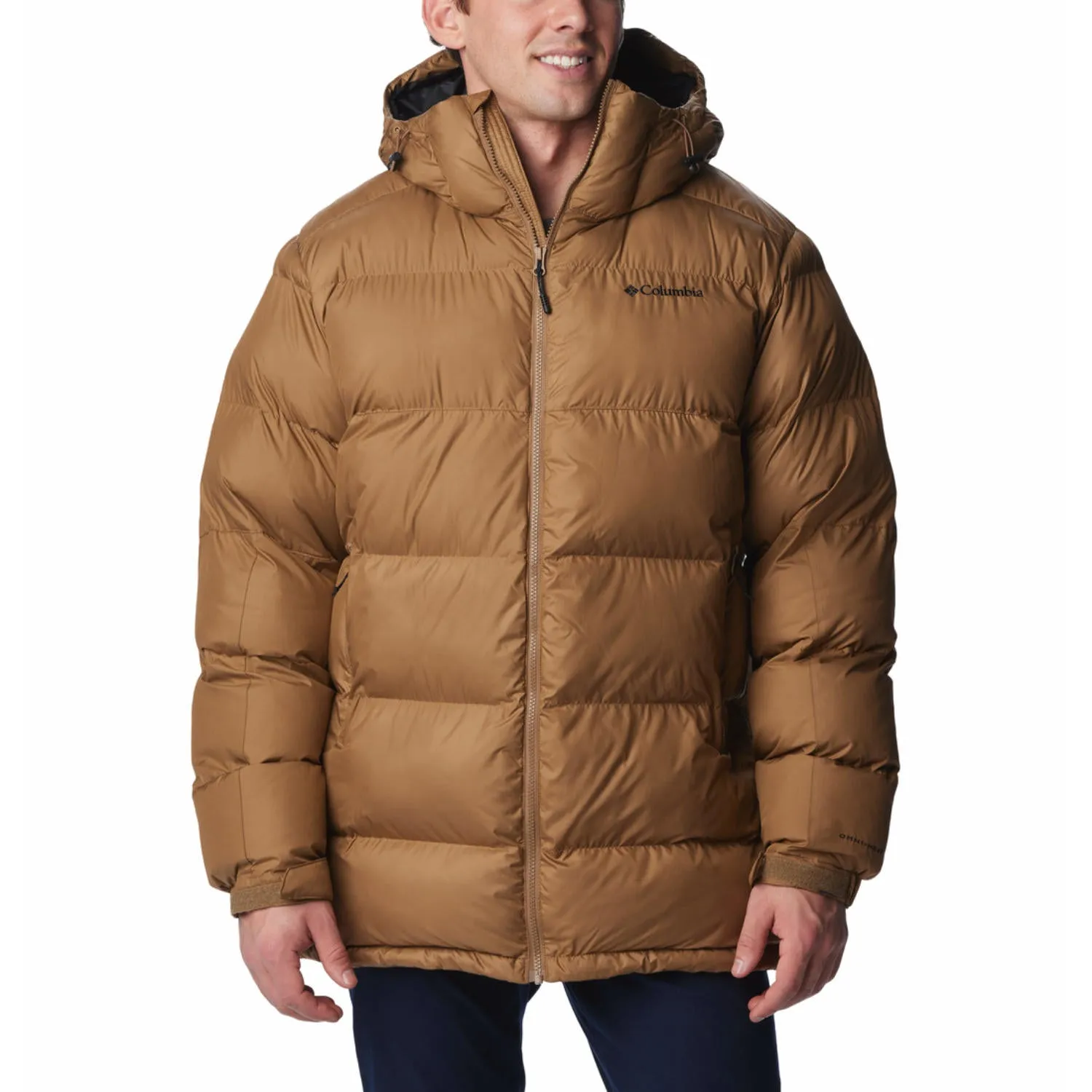 Columbia Men Brown Omni-Heat Reflective Pike Lake Parka Parka Jacket