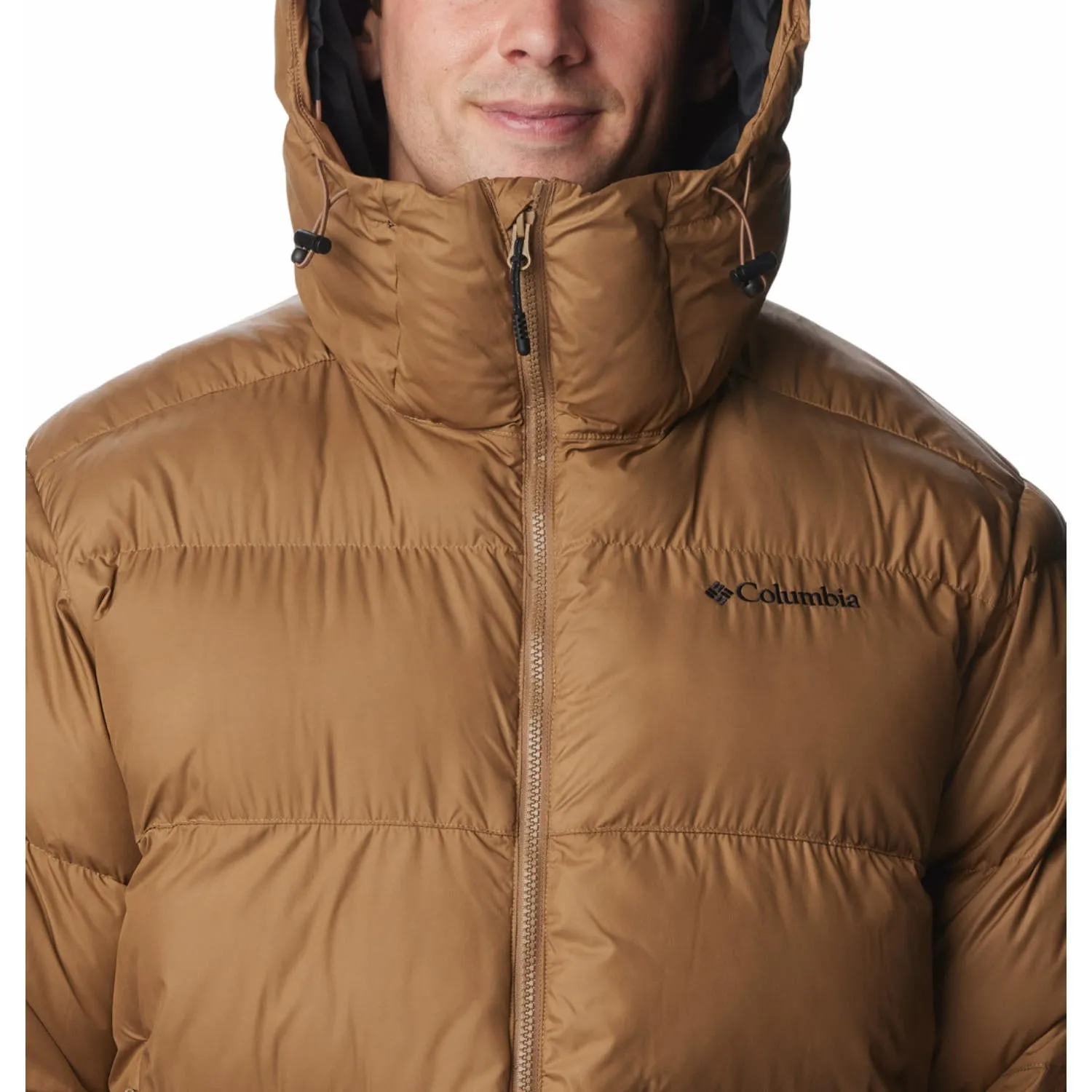 Columbia Men Brown Omni-Heat Reflective Pike Lake Parka Parka Jacket