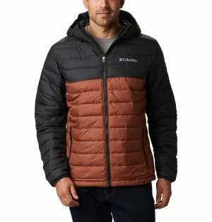 Columbia Men Brown Omni-Heat Reflective Powder Lite Hooded Jacket