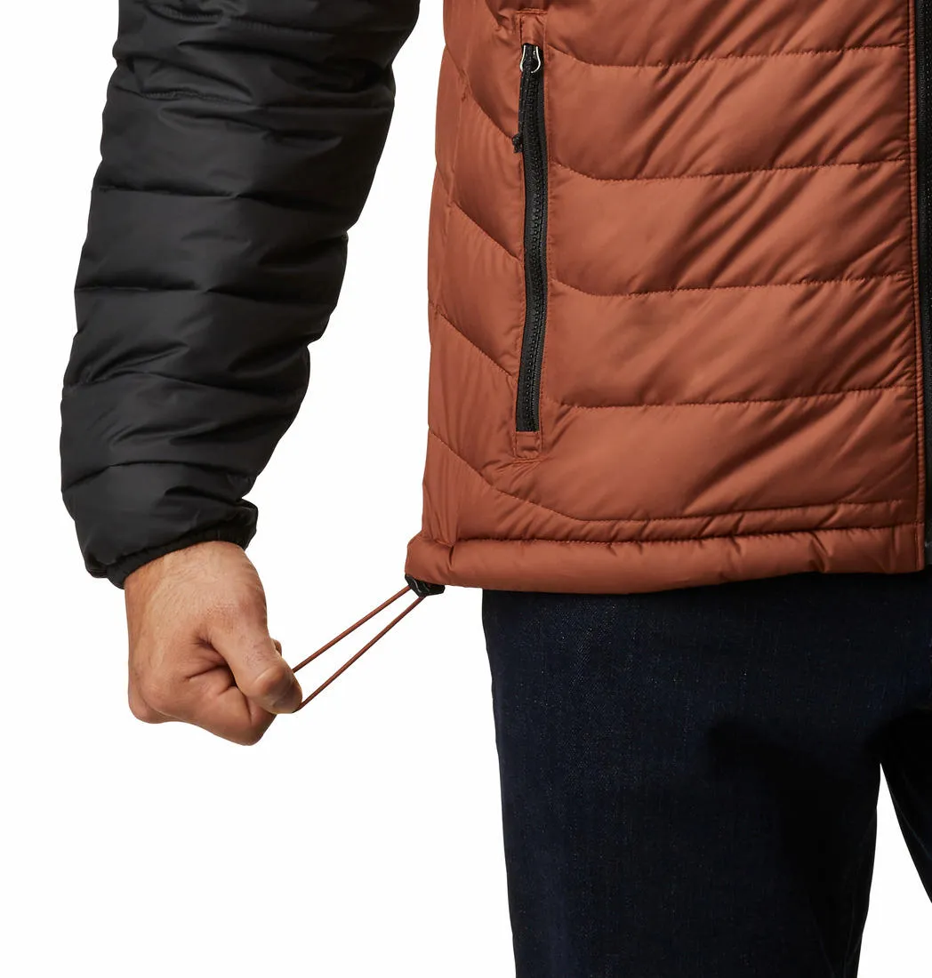 Columbia Men Brown Omni-Heat Reflective Powder Lite Hooded Jacket