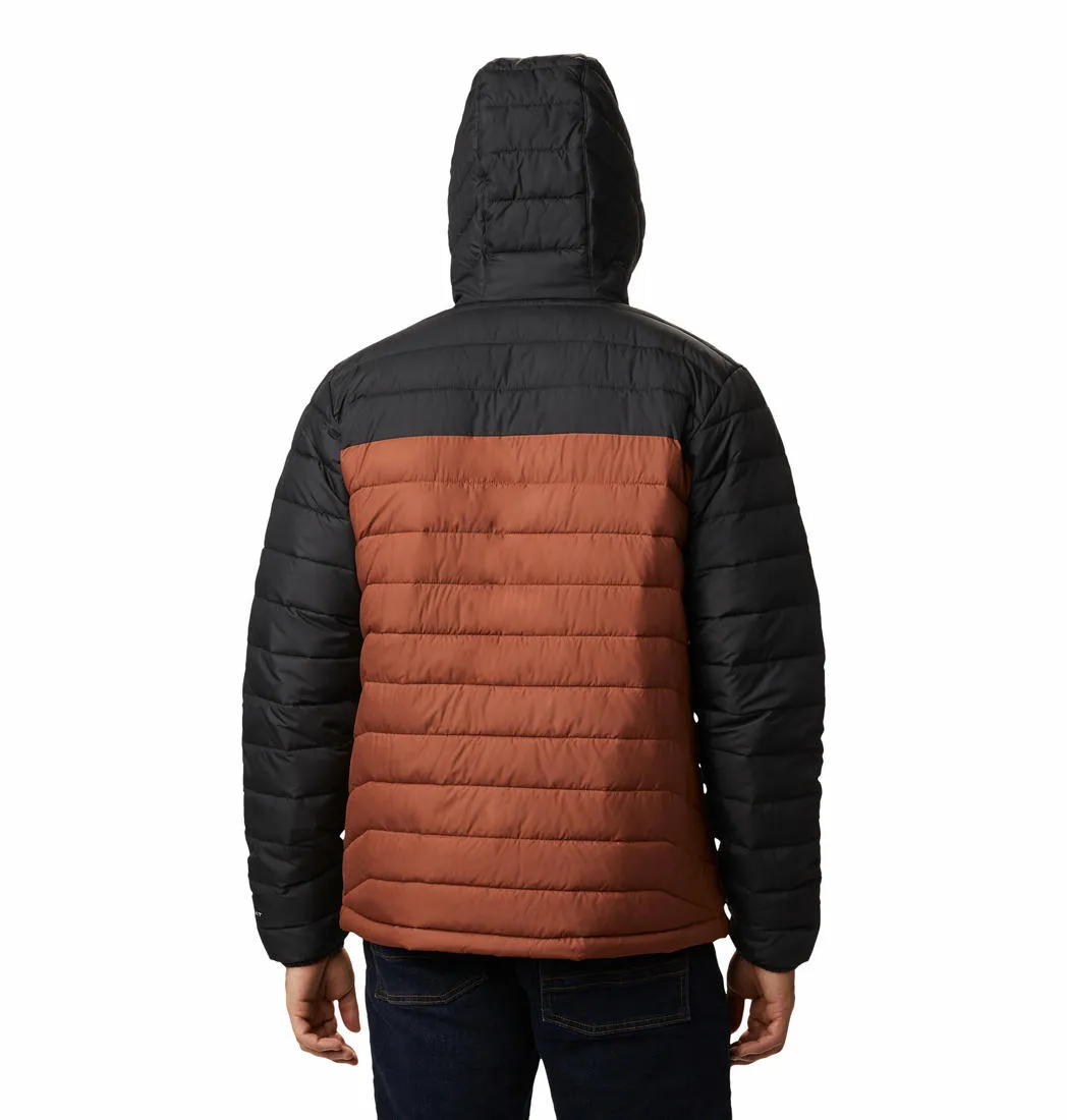 Columbia Men Brown Omni-Heat Reflective Powder Lite Hooded Jacket