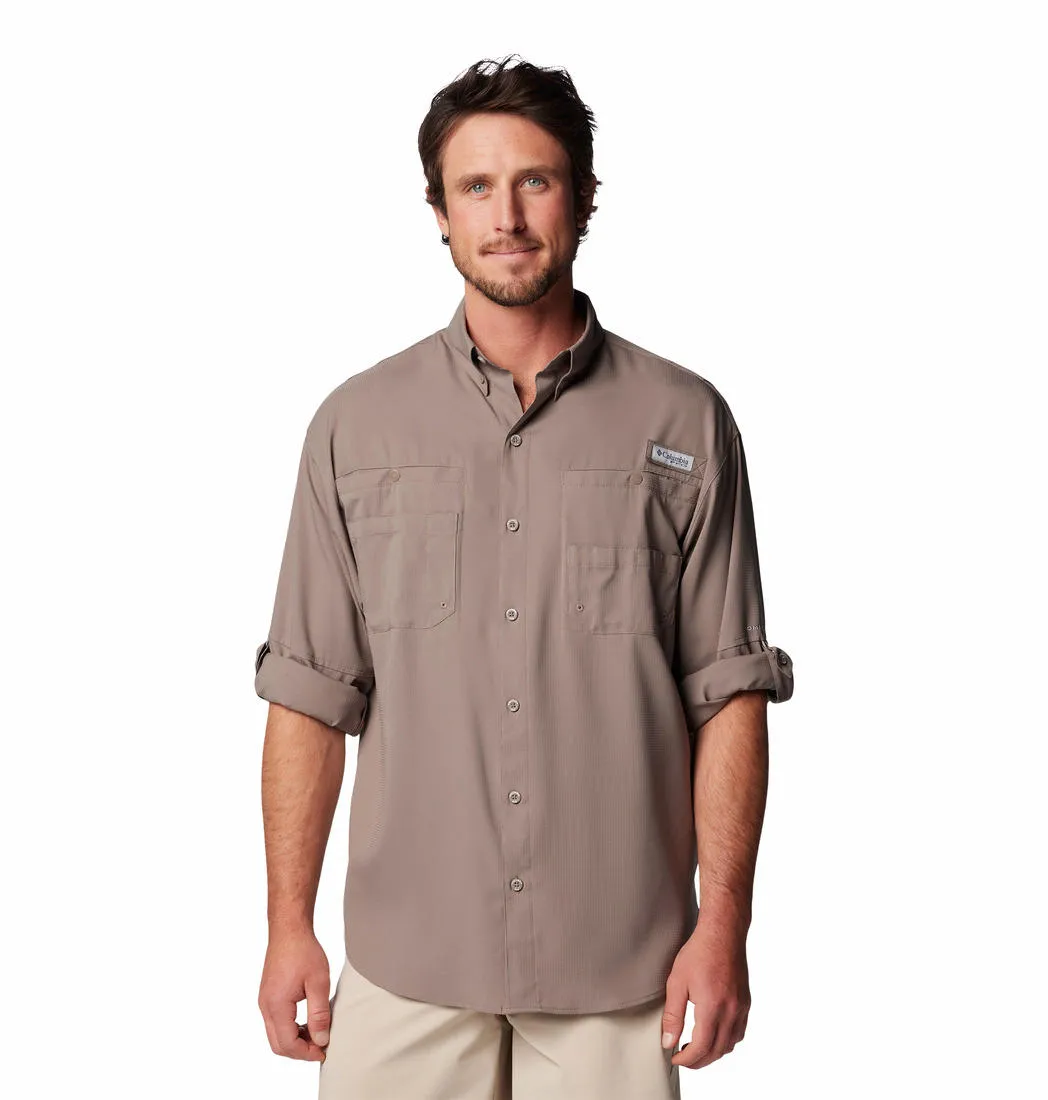 Columbia Men Brown Omni-Shade Tamiami II Long Sleeve Shirt