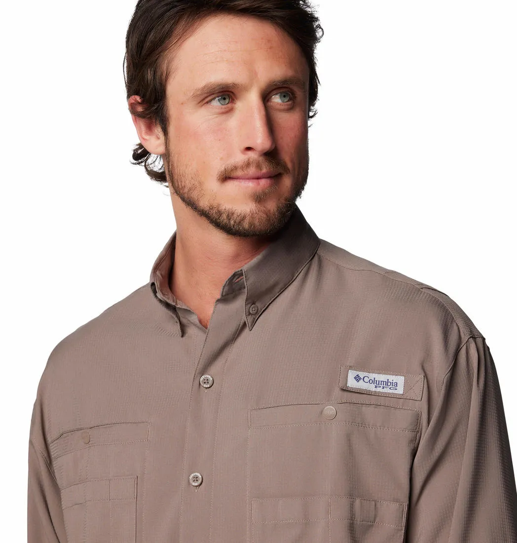 Columbia Men Brown Omni-Shade Tamiami II Long Sleeve Shirt