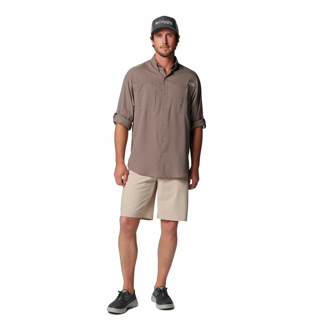 Columbia Men Brown Omni-Shade Tamiami II Long Sleeve Shirt