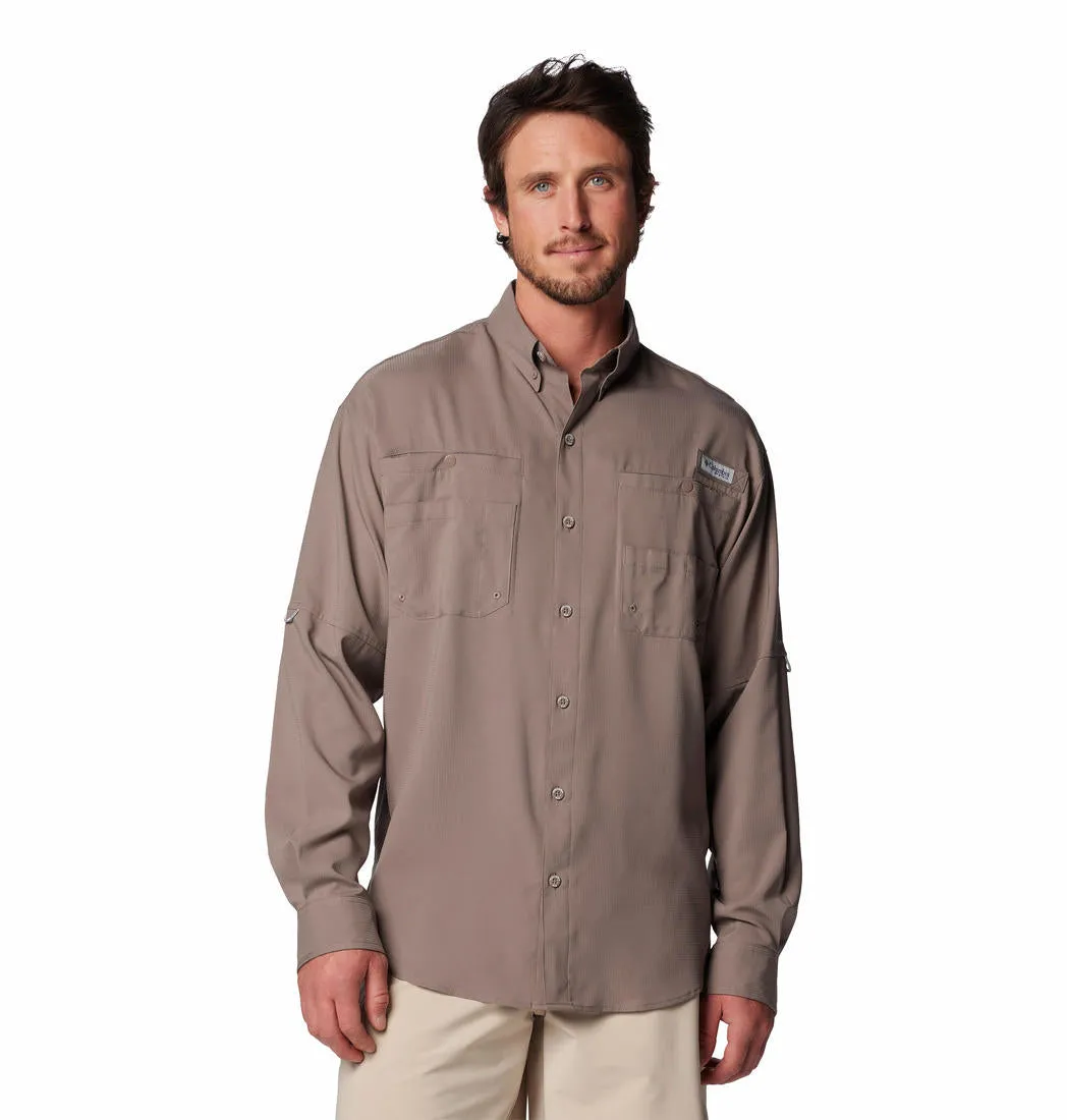 Columbia Men Brown Omni-Shade Tamiami II Long Sleeve Shirt
