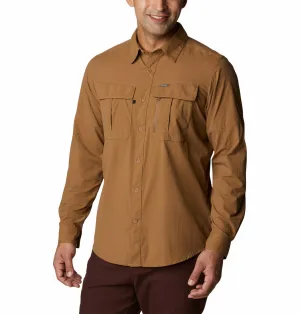 Columbia Men Brown Omni-Shield Newton Ridge II Long Sleeve Shirt