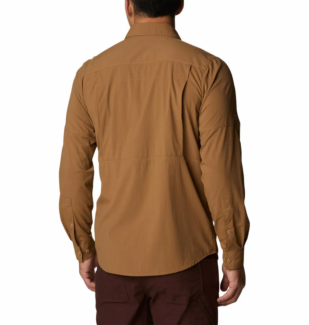 Columbia Men Brown Omni-Shield Newton Ridge II Long Sleeve Shirt
