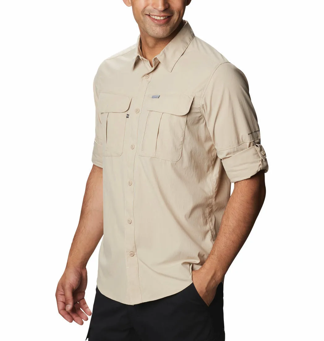 Columbia Men Brown Omni-Wick Newton Ridge Long Sleeve Shirt
