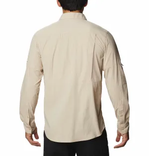 Columbia Men Brown Omni-Wick Newton Ridge Long Sleeve Shirt
