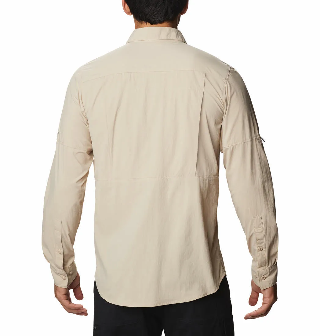 Columbia Men Brown Omni-Wick Newton Ridge Long Sleeve Shirt