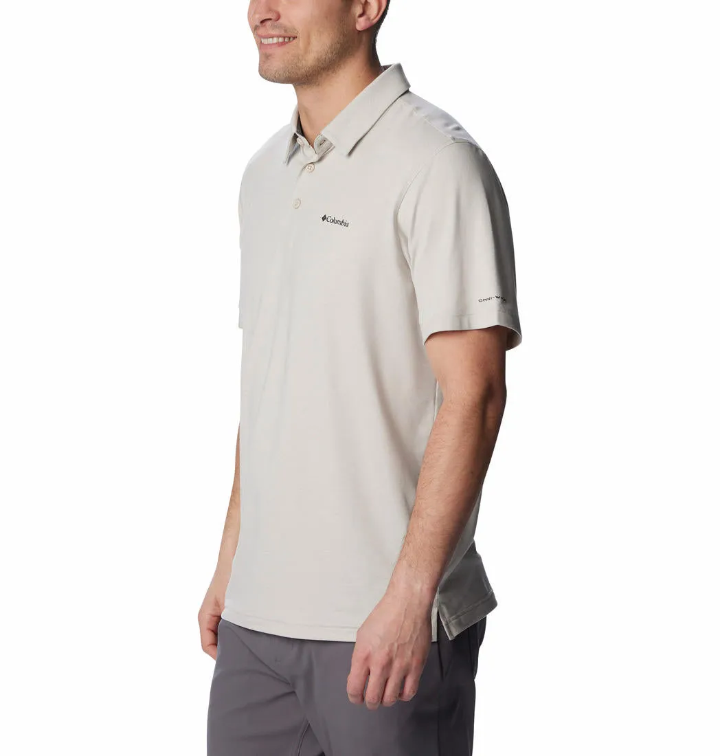 Columbia Men Brown Omni-Wick Tech Trail Polo Tshirt