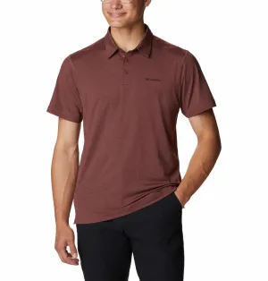 Columbia Men Brown Omni-Wick Tech Trail Polo Tshirt