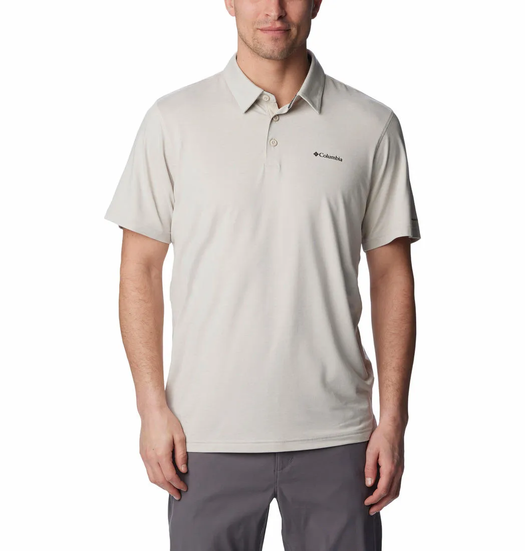 Columbia Men Brown Omni-Wick Tech Trail Polo Tshirt