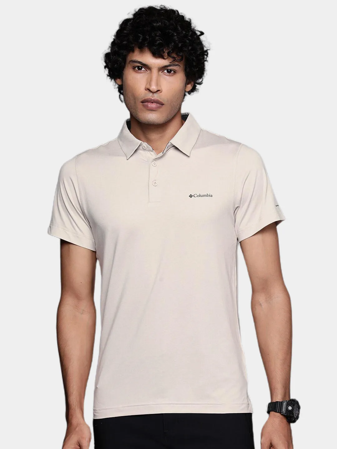 Columbia Men Brown Omni-Wick Tech Trail Polo Tshirt