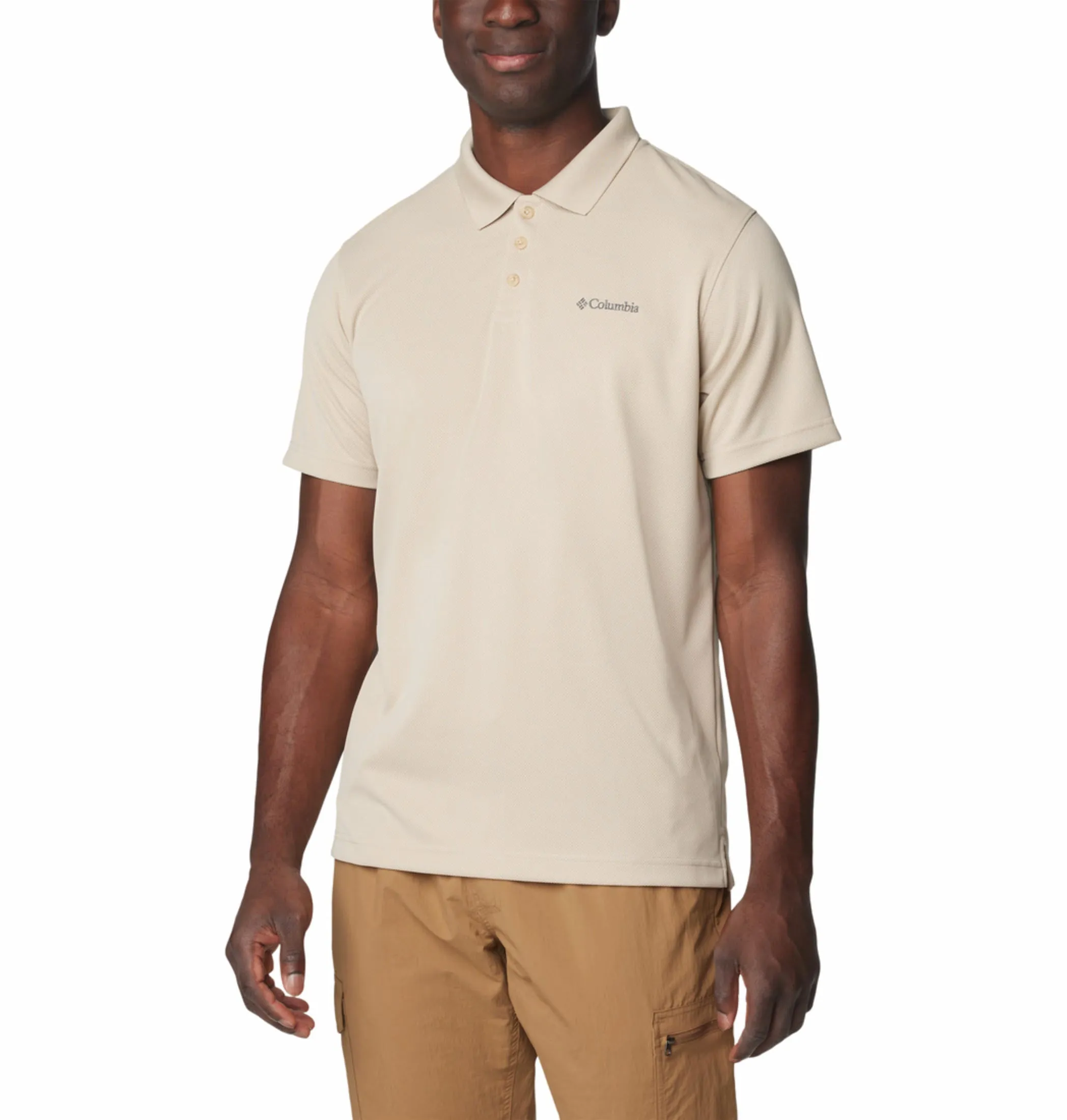 Columbia Men Brown Omni-Wick Utilizer Polo Tshirt